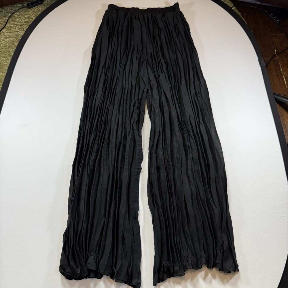 Express Black Crinkle Swim Coverup Pants